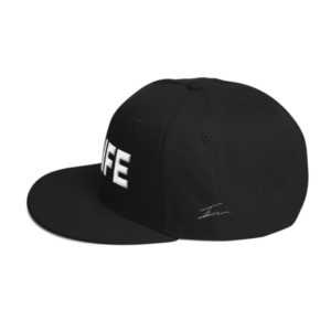 1Life Otto Snapback Wool Blend 3D Puff Hat (Black/White)