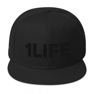 1 Life Otto Snapback Wool Blend 3D Puff Hat (Black/Black)